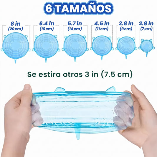TapaTodo™ – Tapas de Silicona Reutilizables (Set de 6)